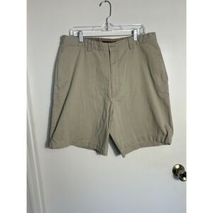 Vntg Tommy Hilfiger Men's Khaki Chino Shorts Beige 100% Cotton Classic Fit 36